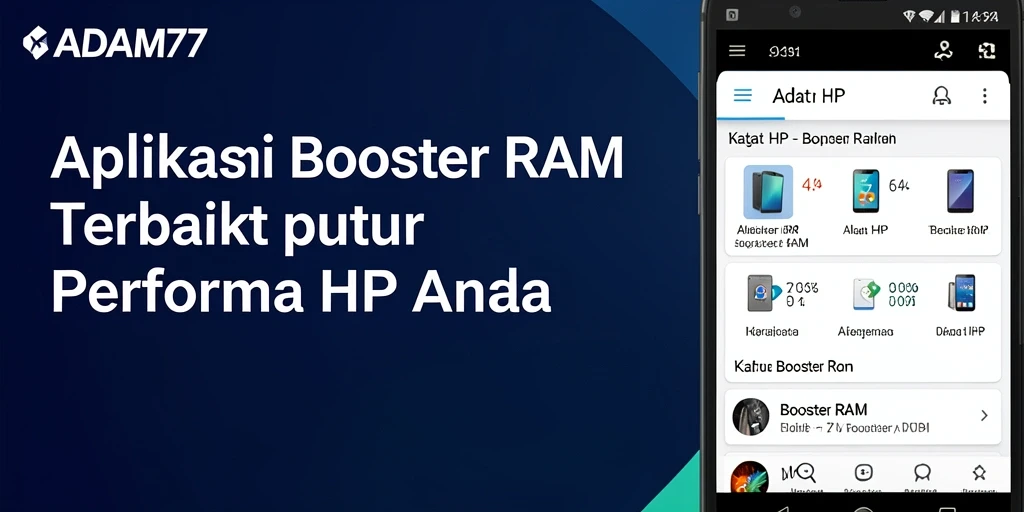 Antarmuka aplikasi ADAM77 yang menawan dan fungsional untuk Booster RAM.