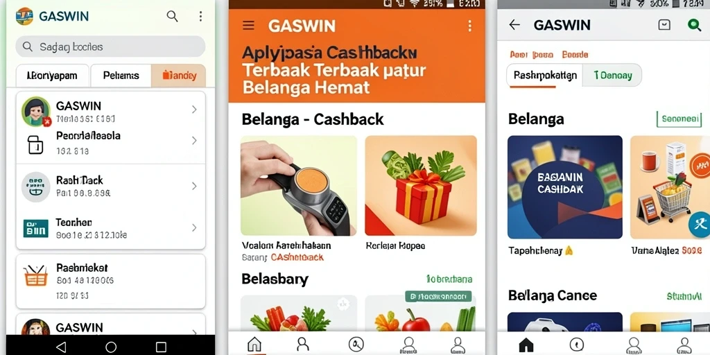 Tampilan antarmuka GASWIN yang user-friendly untuk cashback optimal.